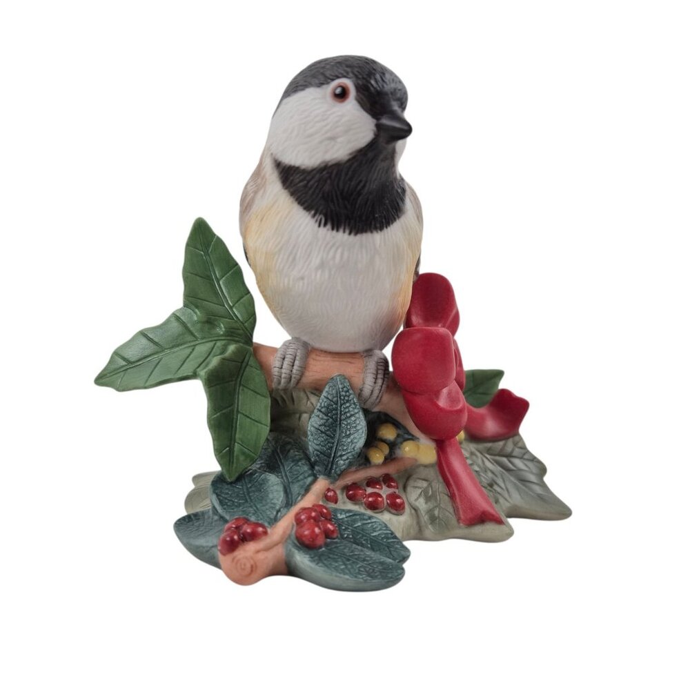 Lenox Christmas Chickadee Figurine Porcelain 2009 Box COA Limited Edition Bird